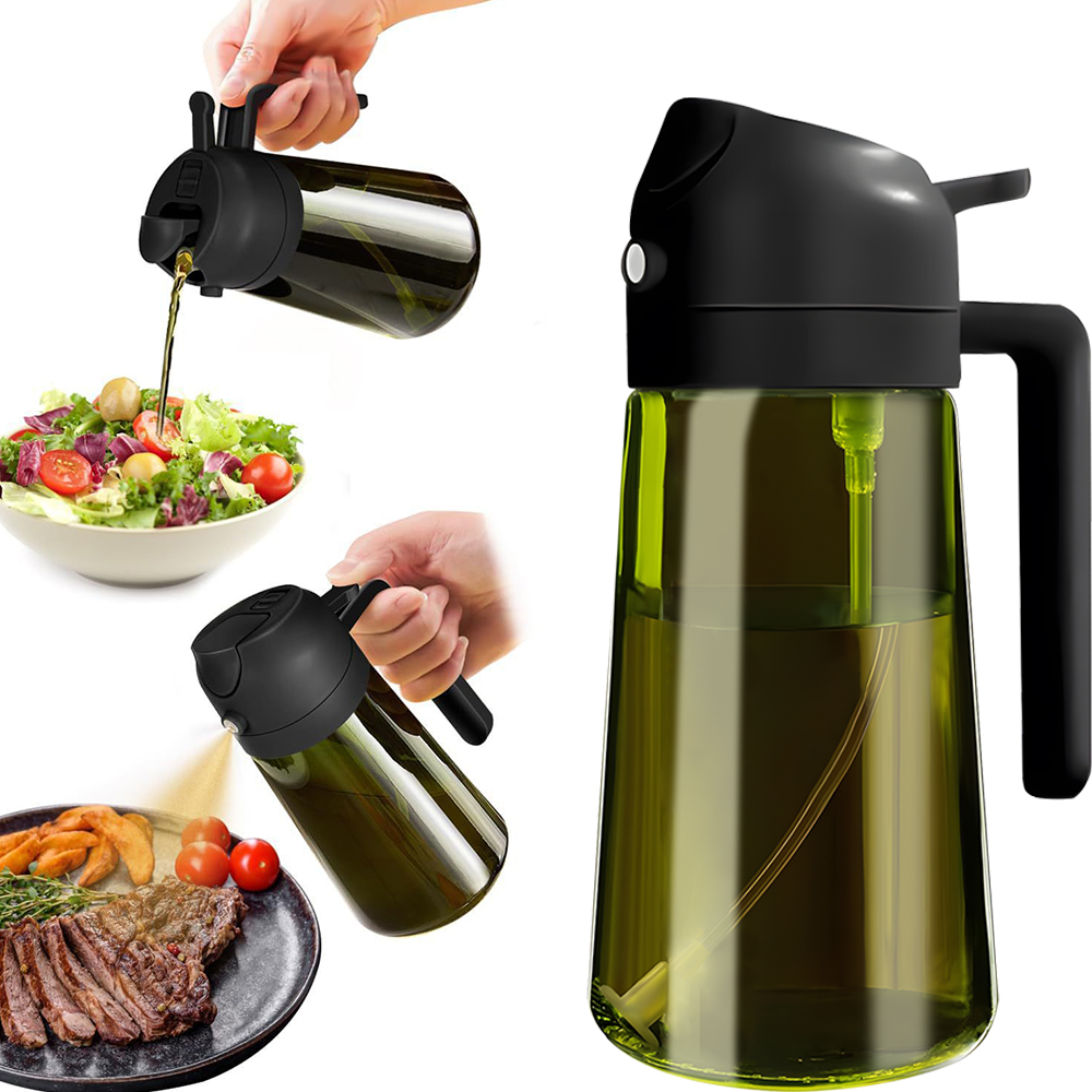 2in1 olive oil dispenser bottle for cooking and BBQ