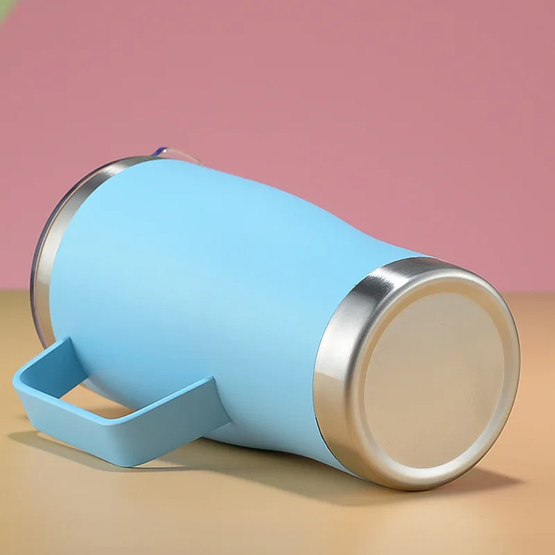 Stainless steel mug with lid for commuting