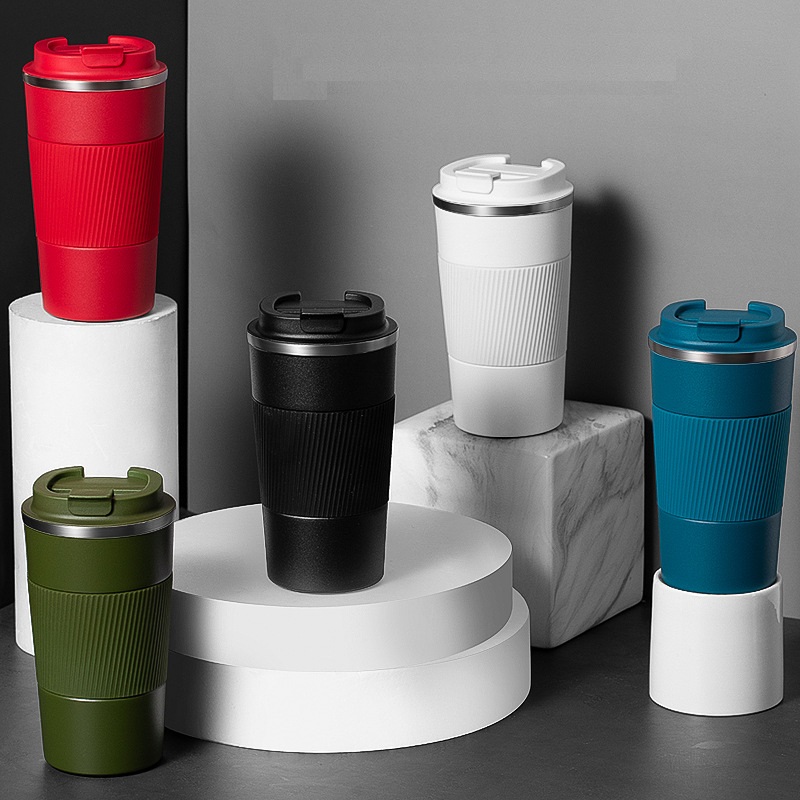 Modern stainless steel vacuum coffee flask