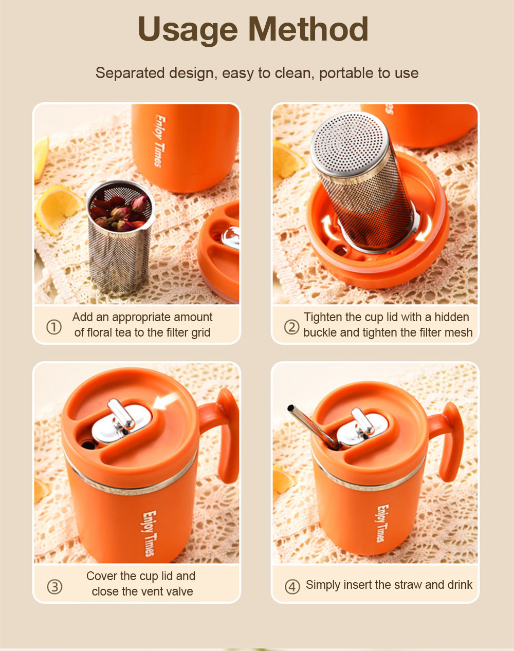 Leak-resistant travel mug for coffee and tea