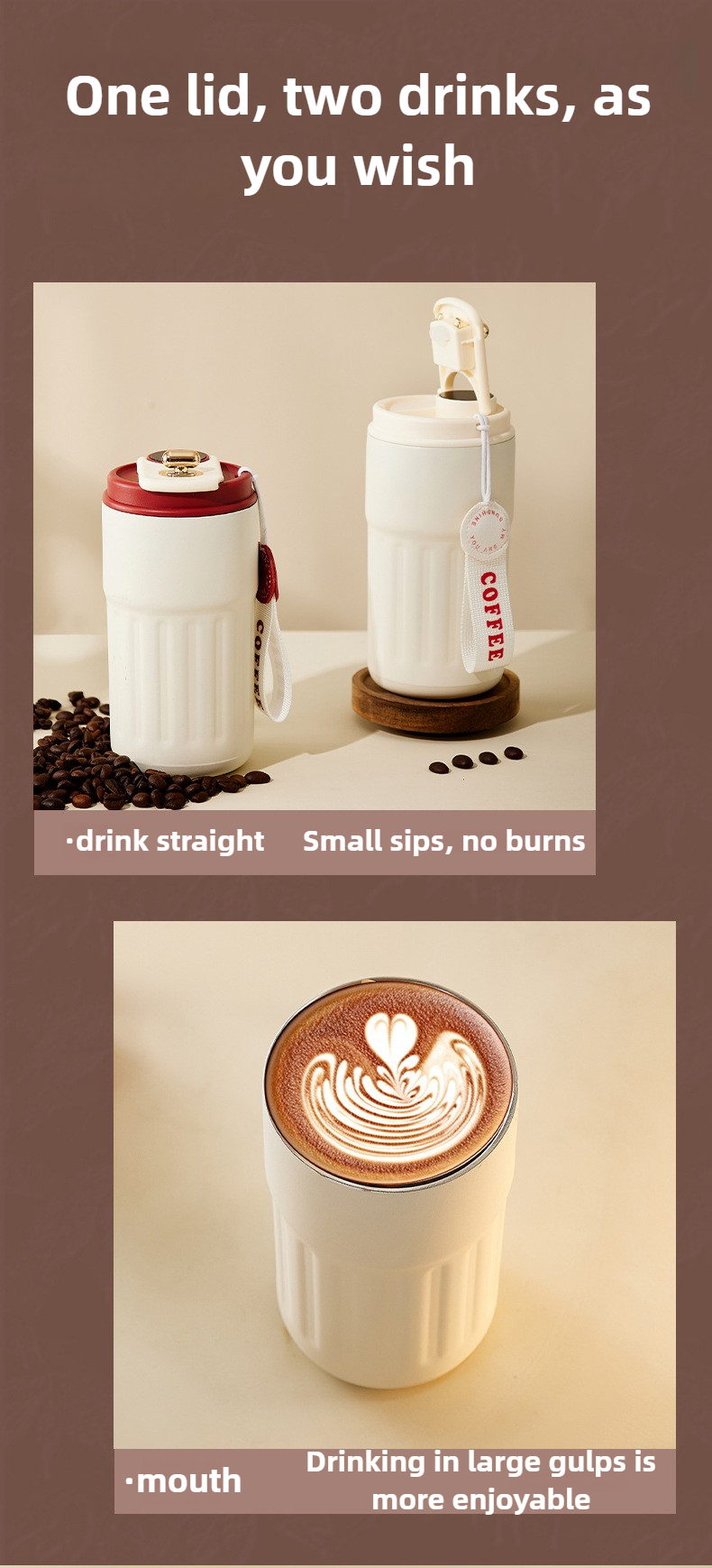 LED display thermos cup for travel and office