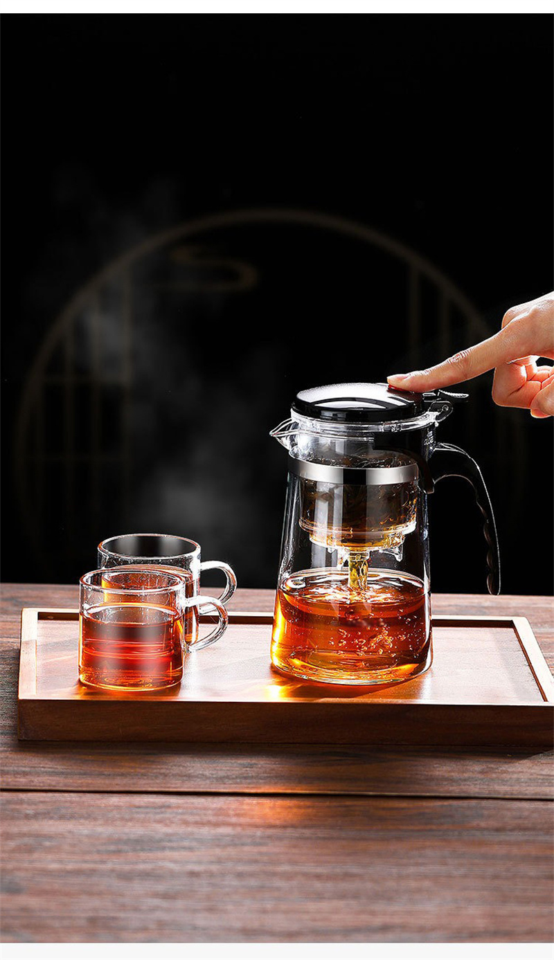 clear glass teapot for herbal tea