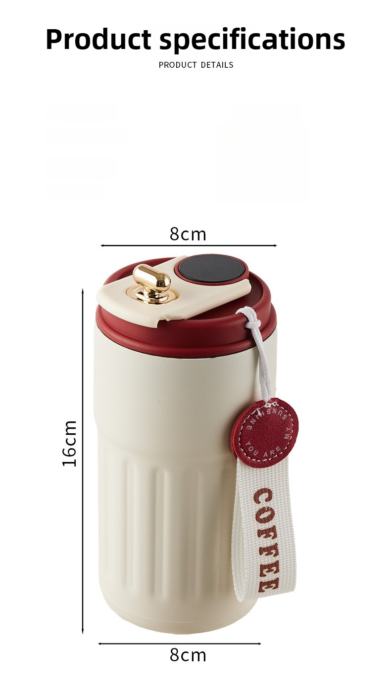 LED display thermos cup for travel and office