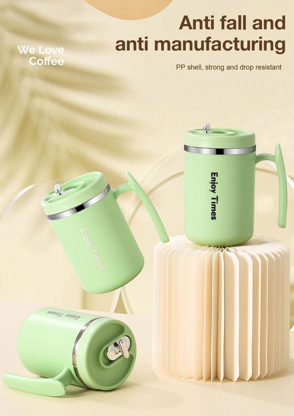 Coffee travel mug with lid and tea infuser