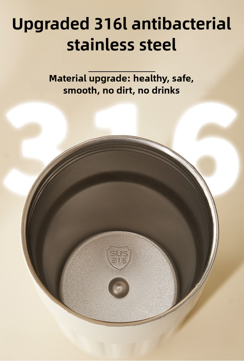 Double wall stainless steel smart coffee mug
